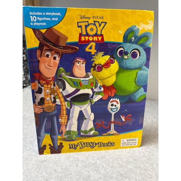 Disney Pixar Toy Story 4 My Busy Books Set with 9 Figurines Storybook & Playmat - Picture 11 of 13